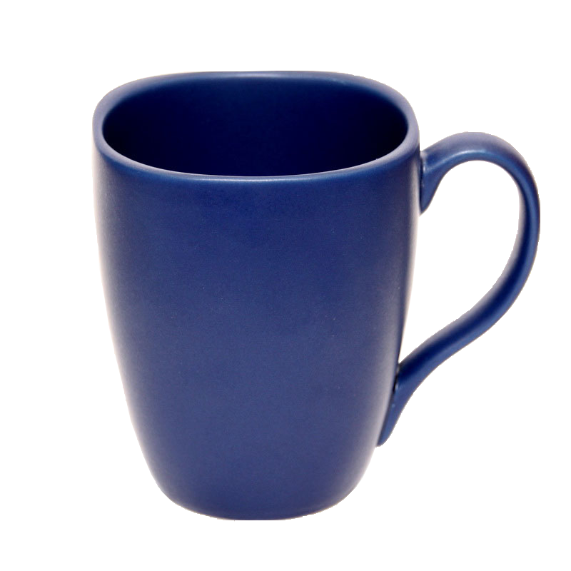 Quadro screen printing mug in matte blue